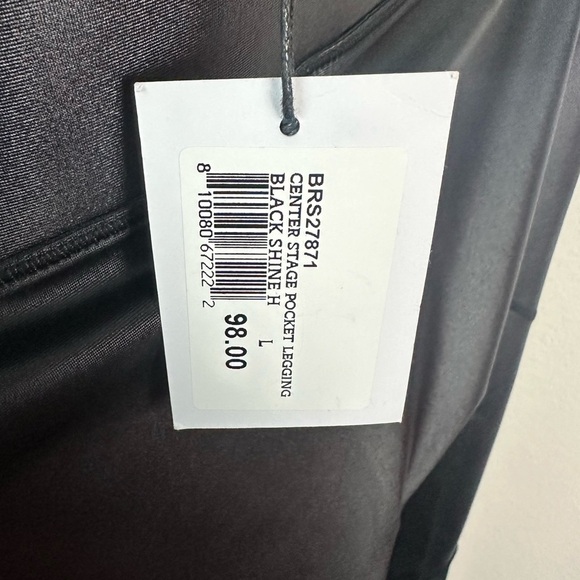 NWT All Access Bandier Black Shine Center Stage Leggings Size L MSRP $98 - Picture 4 of 6